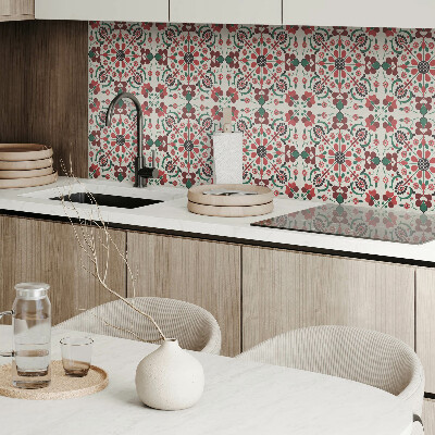 Vinyl tegels zelfklevend Symmetrisch bloemenmotief in een delicaat patroon