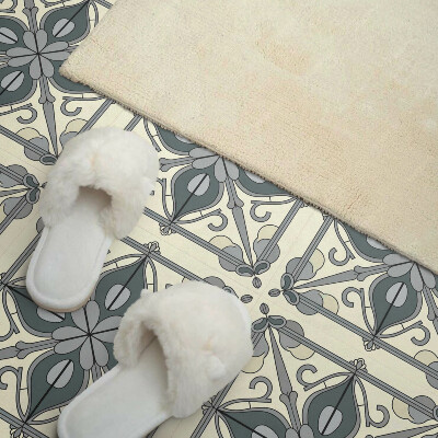 Zelfklevende vinyltegels Sierlijk bloemenpatroon