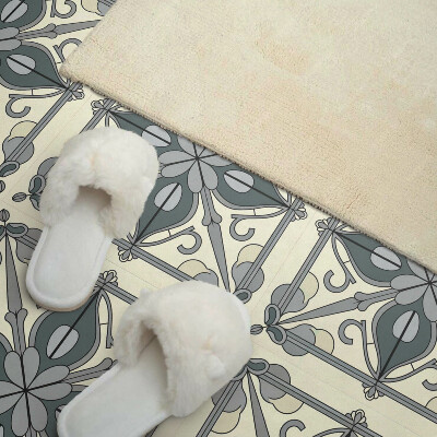 Zelfklevende vinyltegels Sierlijk bloemenpatroon