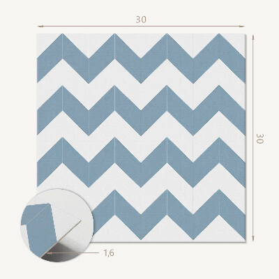 Vinyl tegels zelfklevend Patroon met golvende zigzaglijnen
