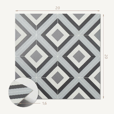 Vinyl tegels zelfklevend Geometrisch ruitpatroon