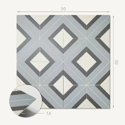 Zelfklevende vinyltegels Vormen in delicate kleuren