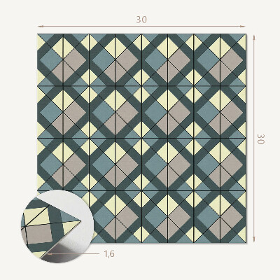 Pvc tegels Geometrisch ruitjespatroon