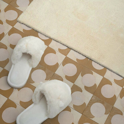 Vinyl tegels zelfklevend Een motief van cirkels en bogen in een geometrische stijl