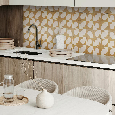 Vinyl tegels zelfklevend Een motief van cirkels en bogen in een geometrische stijl