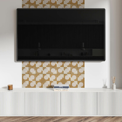 Vinyl tegels zelfklevend Een motief van cirkels en bogen in een geometrische stijl