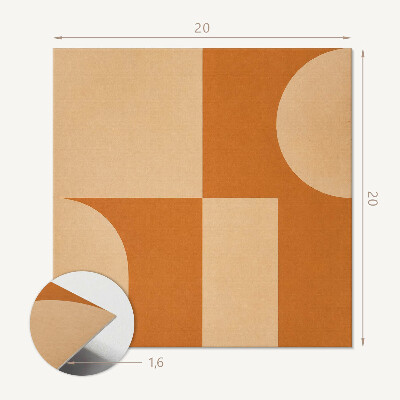 Vinyl tegels zelfklevend Abstracte geometrische vormen