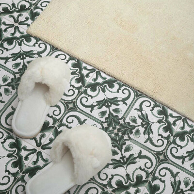 Zelfklevende vinyltegels Geometrie van plantenvierkanten