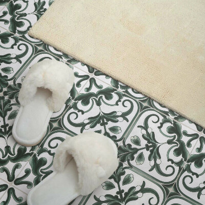 Zelfklevende vinyltegels Geometrie van plantenvierkanten