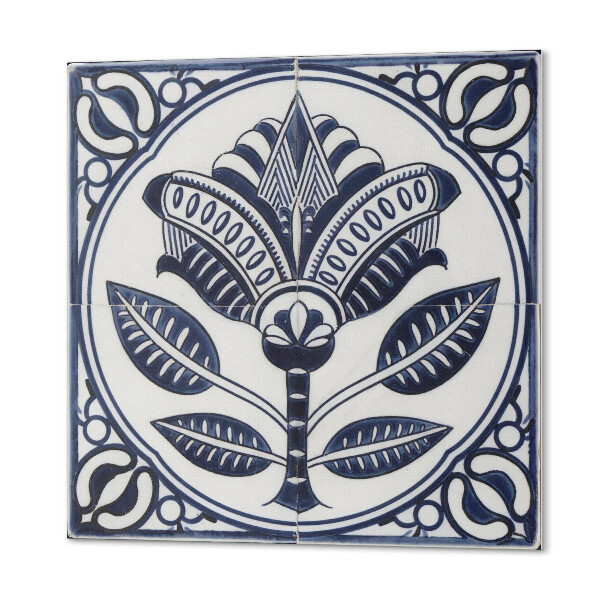 Vinyl tegels zelfklevend Keramisch bloemenpatroon