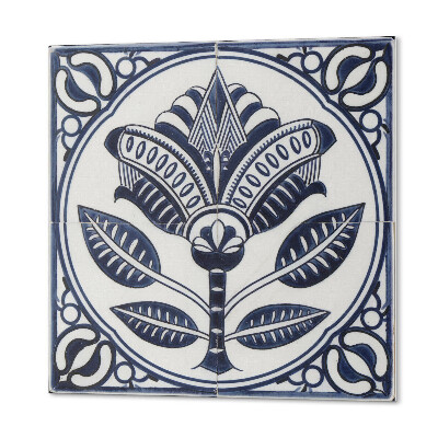 Vinyl tegels zelfklevend Keramisch bloemenpatroon