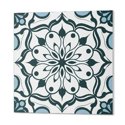 Zelfklevende vinyltegels Mandala-motief met bloemenaccenten