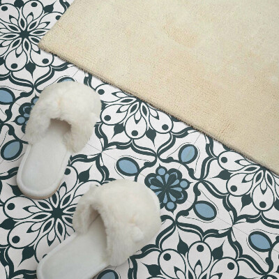 Zelfklevende vinyltegels Mandala-motief met bloemenaccenten