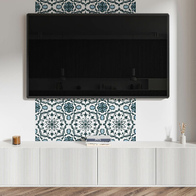 Zelfklevende vinyltegels Mandala-motief met bloemenaccenten