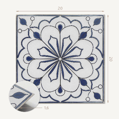 Pvc tegels Keramisch patroon met bloemen