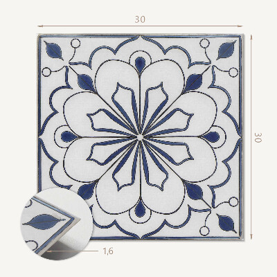 Pvc tegels Keramisch patroon met bloemen