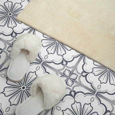 Vinyl tegels zelfklevend Bloemenpatroon op de tegel