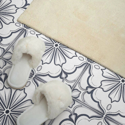 Vinyl tegels zelfklevend Bloemenpatroon op de tegel