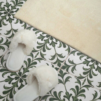 Vinyl tegels zelfklevend Bloemenmotief op de tegel