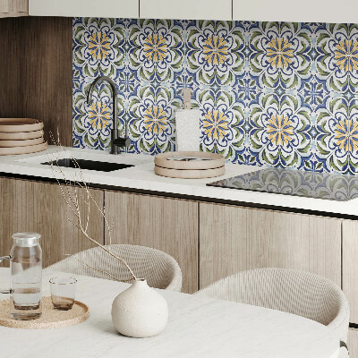 Zelfklevende vinyltegels Bloemmotief in een plantencompositie