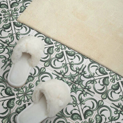 Zelfklevende vinyltegels Symmetrische plantenpatronen in perspectief