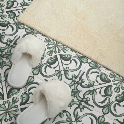 Zelfklevende vinyltegels Symmetrische plantenpatronen in perspectief