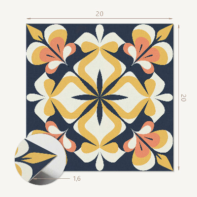 Pvc tegels Geometrie in een bloemenstijl