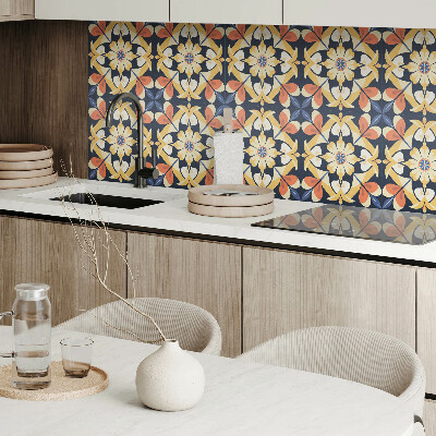 Vinyl tegels zelfklevend Mandala met bloemenaccenten