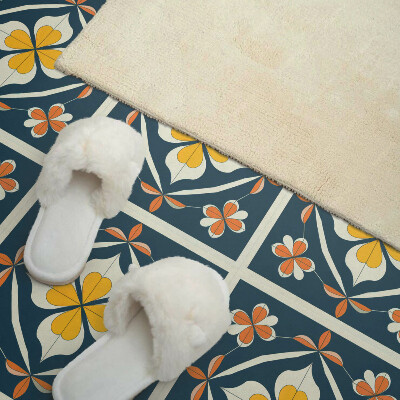 Zelfklevende vinyltegels Symmetrisch bloemenmotief in een elegante stijl