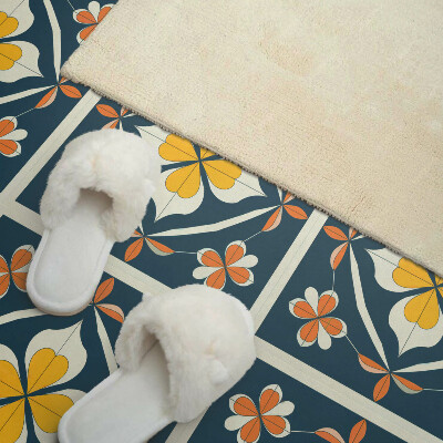 Zelfklevende vinyltegels Symmetrisch bloemenmotief in een elegante stijl