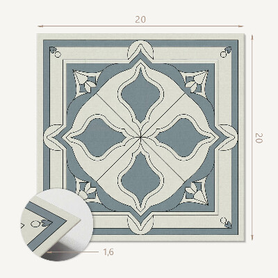 Vinyl tegels zelfklevend Bloemenpatroon op tegels