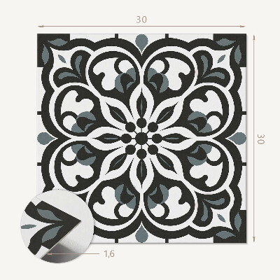 Pvc tegels Ornamenten in bloemstijl