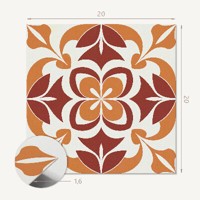 Zelfklevende vinyltegels Een plantenpatroon met bladaccenten