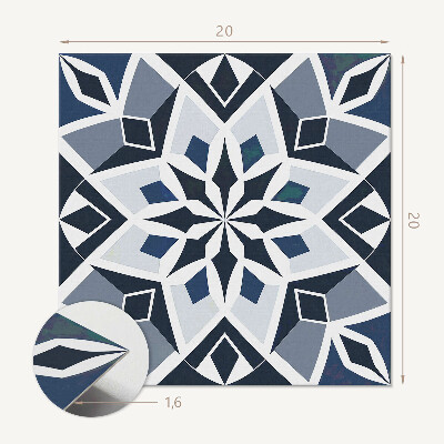 Pvc tegels Een geometrisch bloemenpatroon