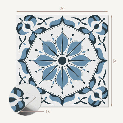 Vinyl tegels zelfklevend Bloemenprint met verfijnde accenten