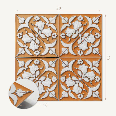 Vinyl tegels zelfklevend Een elegant bloemenmotief