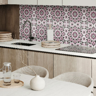 Zelfklevende vinyltegels Symmetrische plantenmotieven in harmonie