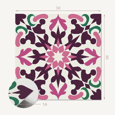 Pvc tegels Plantenpatroon in harmonieuze symmetrie