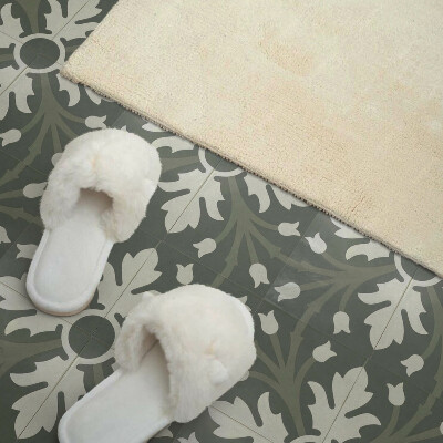 Vinyl tegels zelfklevend Bloemenpatroon op keramiek