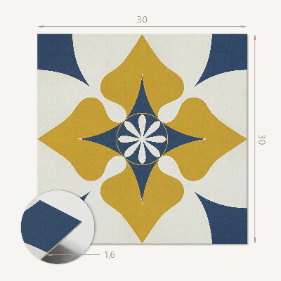 Zelfklevende vinyltegels Symmetrisch bloemenpatroon in pasteltinten