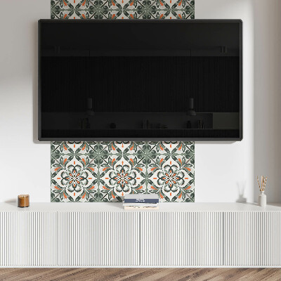 Pvc tegels Bloemmotief met bladaccenten