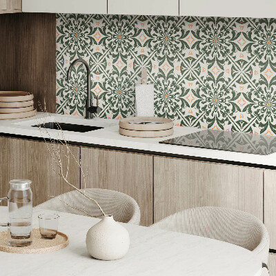 Vinyl tegels zelfklevend Bloemen omgeven door bladeren