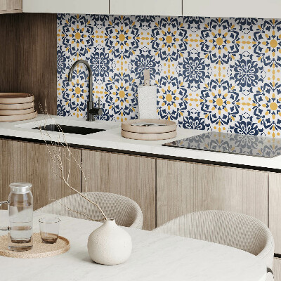 Zelfklevende vinyltegels Mandala met bloemenmotief