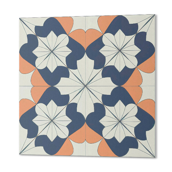 Vinyl tegels zelfklevend Stijlvol geometrisch bloemenpatroon