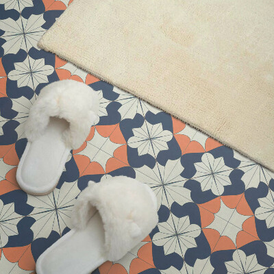 Vinyl tegels zelfklevend Stijlvol geometrisch bloemenpatroon