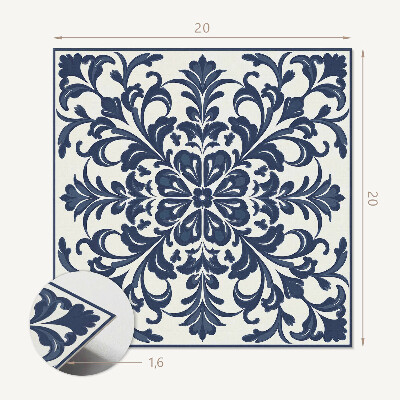 Pvc tegels Plantenpatroon met bladeren en bloemen