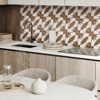 Vinyl tegels zelfklevend Houten motieven in geometrische stijl