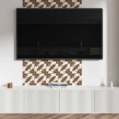 Vinyl tegels zelfklevend Houten motieven in geometrische stijl