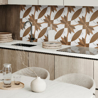 Vinyl tegels zelfklevend Houten motieven in geometrische stijl