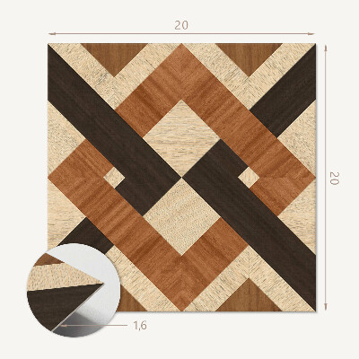 Pvc tegels Houten vormen in de geometrie